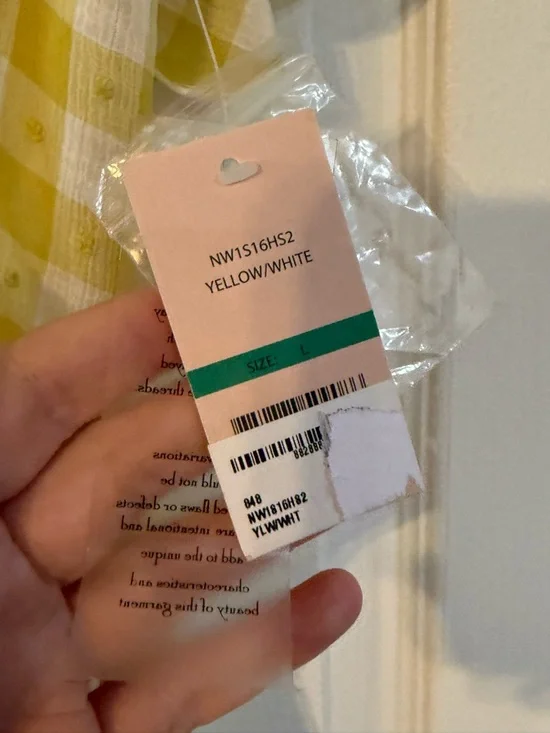 Nanette Lepore Yellow and White Gingham Button-Front Blouse - Picture 3 of 7